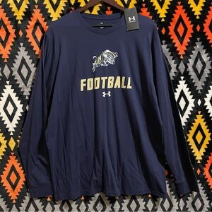 NWT Navy Midshipmen Under Armour Football Performance Long Sleeve T-Shirt XXL